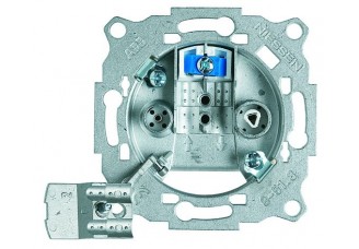 Мех-м розетки антенной TV+FM проходной