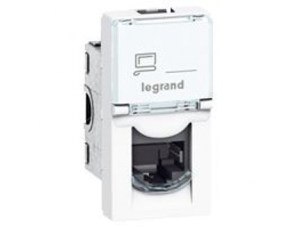 Розетка PC/RJ45 Legrand Mosaic 1 модуль UTP кат. 5E