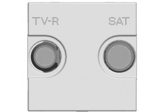 Накладка 2 мод.TV/R/SAT серебро Zenit