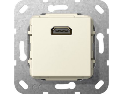 Розетка HDMI с адаптером-удлинителем кремовая System 55