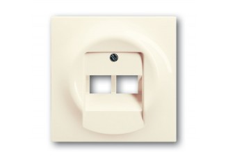 Накладка 2-ой TF/PC розетки слон. кость impuls