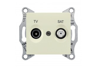Розетка TV/SAT оконечная бежевая Sedna