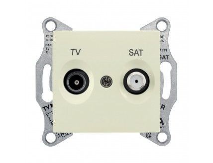 Розетка TV/SAT оконечная бежевая Sedna