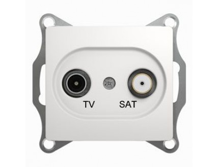 Розетка TV-SAT одиночная 1DB белый GLOSSA