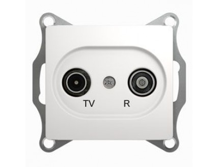 Розетка TV-R одиночная 1DB белый GLOSSA