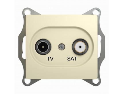 Розетка TV-SAT проходная 4DB беж. GLOSSA