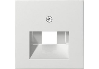 Накладка 1/2-ой TF/PC розеток матовая белая System 55