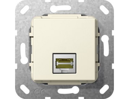 Вставка Modular Jack RJ45 cat.6a, инвертирующий адаптер, кремовый