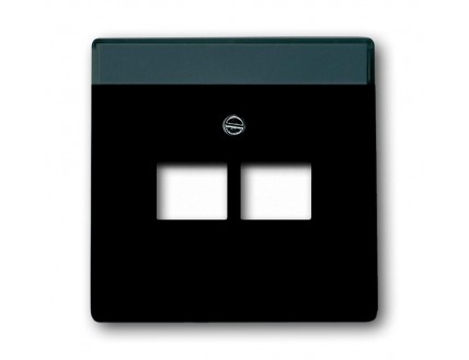 Накладка 2-ой TF/PC розетки черный бархат solo/future