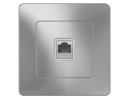 Розетка РС 1-я Cat5e, Алюминий BLANCA