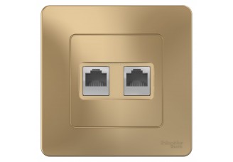 Розетка TF+PC Cat5e, Титан BLANCA