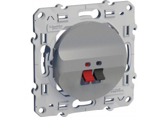 Розетка акустическая Odace одиночная алюминий