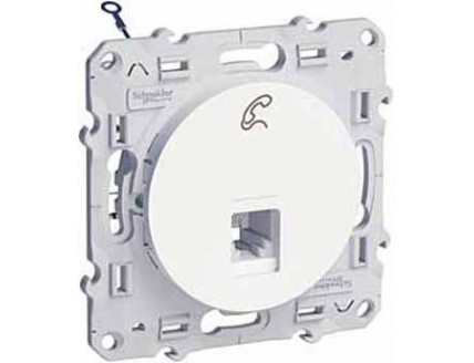 Розетка ТF 1-ая RJ12 белая ODACE