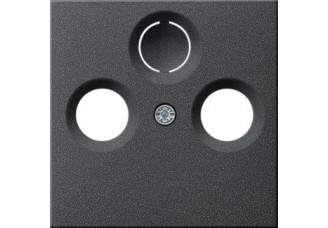 Накладка TV+FM/SAT розетки антрацит System 55