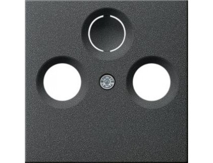 Накладка TV+FM/SAT розетки антрацит System 55