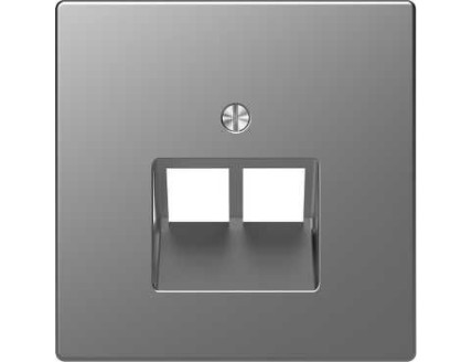 D-Life ЦЕНТРАЛЬНАЯ НАКЛАДКА для розетки 2-ной RJ45, НЕРЖ. СТАЛЬ , SD