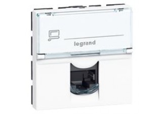 Розетка PC/RJ45 Legrand Mosaic 2 модуля UTP кат. 5E