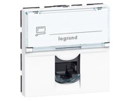 Розетка PC/RJ45 Legrand Mosaic 2 модуля UTP кат. 5E