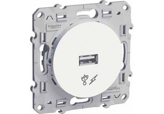 Розетка USB белая ODACE