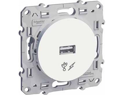 Розетка USB белая ODACE