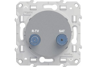 Розетка R-TV/SAT одиночная алюминий ODACE