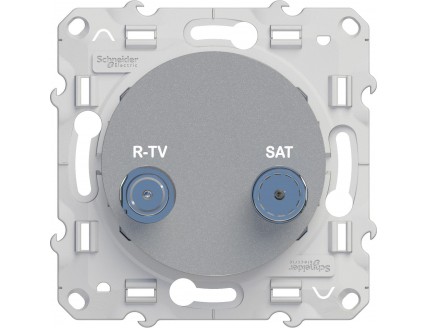 Розетка R-TV/SAT одиночная алюминий ODACE