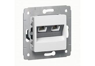 Розетка PC Cariva двойная RJ 45 белая