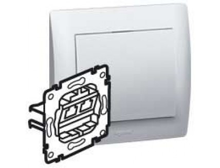 Розетка PC+TF ( RJ 45/RJ11) PRO21 ( поставка кратно упаковке=10шт)