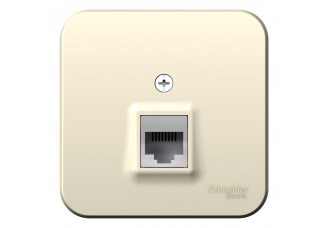Розетка РС 1-я Cat5e, О/У изол.пл. Молочный BLANCA