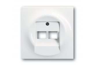 Накладка 2-ой TF/PC розетки белая impuls