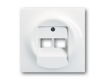Накладка 2-ой TF/PC розетки белая impuls