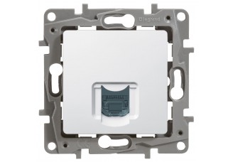Розетка PC Etika одиночная RJ 45 белая