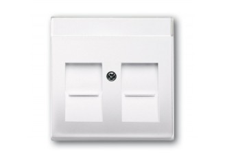 Накладка Basic 55 2-ой TF/PC розетки для суппорта 1812 белая