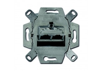 Мех-м 2-ой PC розетки PoE+, кат. 6e, экран BJE