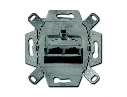 Мех-м 2-ой PC розетки PoE+, кат. 6e, экран BJE