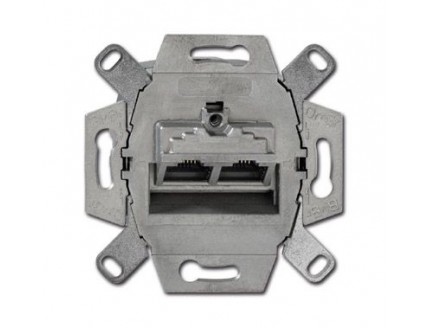 Мех-м 2-ой PC розетки PoE+, кат. 6a, экран BJE