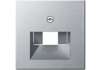 Накладка 1/2-ой TF/PC розеток алюминий System 55