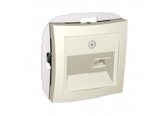 Розетка PC Дуэт одиночная (RJ45) слоновая кость