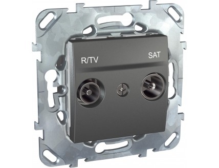 Розетка TV/R/SAT одиночная графит UNICA