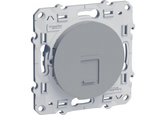 Розетка PC 1-ая RJ45 Кат 6 алюминий ODACE