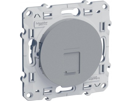 Розетка PC 1-ая RJ45 Кат 6 алюминий ODACE