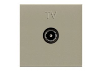 Розетка 2 мод. TV одиночная шампань Zenit