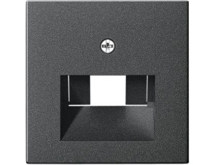 Накладка 1/2-ой TF/PC розеток антрацит System 55