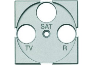 Накладка TV+R+SAT 2 мод. алюминий AXOLUTE