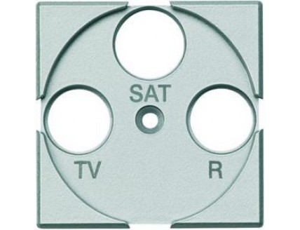 Накладка TV+R+SAT 2 мод. алюминий AXOLUTE