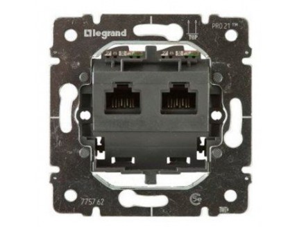 Розетка PC 2-ая Кат 5 UTP монтаж на винтах PRO21