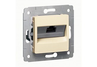 Розетка PC Cariva одиночная RJ 45 слоновая кость