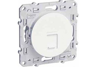 Розетка PC Odace одиночная RJ45 Кат 5 белая