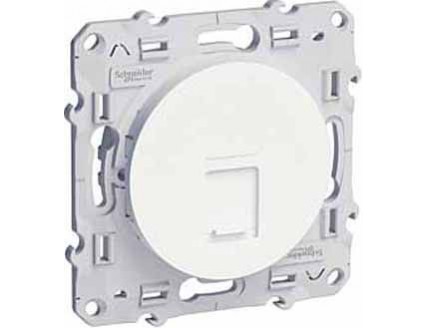 Розетка PC Odace одиночная RJ45 Кат 5 белая