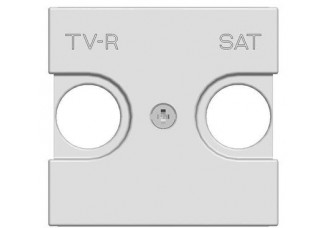 Накладка 2 мод. TV/R/SAT белая Zenit